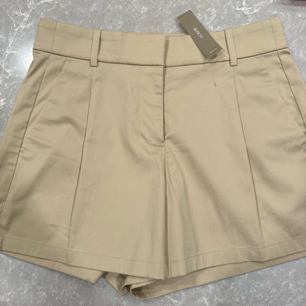 J.Crew Tan Pleated Dress Shorts Size 2 High Rise